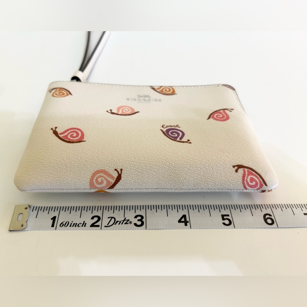 Coach Cream Wristlet with Snail Design - Picture 5 of 7